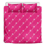 Pink Sweet Lollipop Pattern Print Duvet Cover Bedding Set