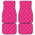 Pink Sweet Lollipop Pattern Print Front and Back Car Floor Mats