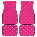 Pink Sweet Lollipop Pattern Print Front and Back Car Floor Mats