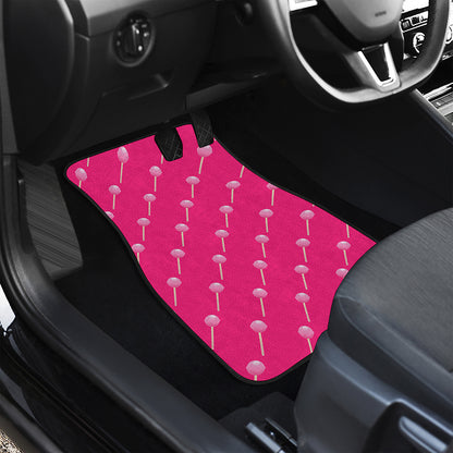 Pink Sweet Lollipop Pattern Print Front Car Floor Mats