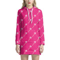 Pink Sweet Lollipop Pattern Print Pullover Hoodie Dress