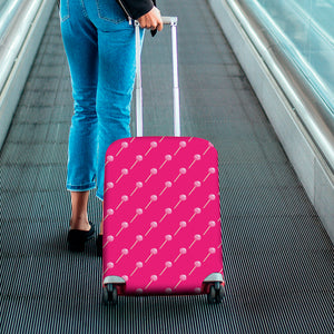 Pink Sweet Lollipop Pattern Print Luggage Cover