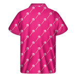 Pink Sweet Lollipop Pattern Print Men's Short Sleeve Shirt