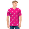 Pink Sweet Lollipop Pattern Print Men's T-Shirt