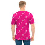 Pink Sweet Lollipop Pattern Print Men's T-Shirt
