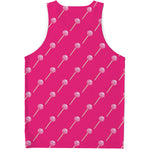 Pink Sweet Lollipop Pattern Print Men's Tank Top
