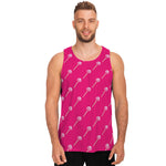 Pink Sweet Lollipop Pattern Print Men's Tank Top