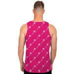 Pink Sweet Lollipop Pattern Print Men's Tank Top