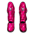 Pink Sweet Lollipop Pattern Print Muay Thai Shin Guards