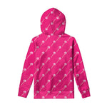 Pink Sweet Lollipop Pattern Print Pullover Hoodie