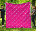 Pink Sweet Lollipop Pattern Print Quilt