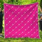Pink Sweet Lollipop Pattern Print Quilt