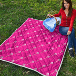 Pink Sweet Lollipop Pattern Print Quilt