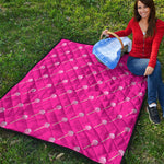 Pink Sweet Lollipop Pattern Print Quilt