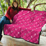 Pink Sweet Lollipop Pattern Print Quilt