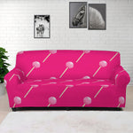 Pink Sweet Lollipop Pattern Print Sofa Cover
