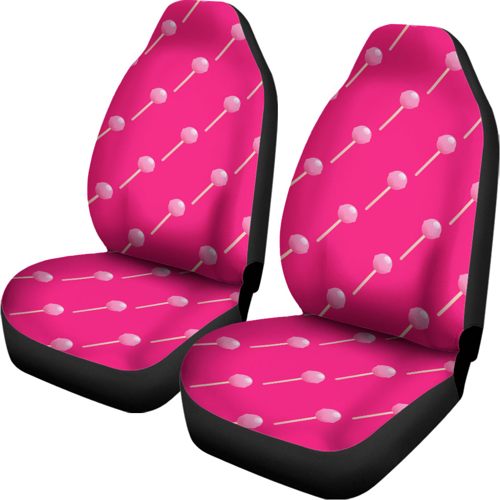 Pink Sweet Lollipop Pattern Print Universal Fit Car Seat Covers