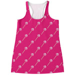 Pink Sweet Lollipop Pattern Print Women's Racerback Tank Top
