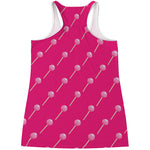 Pink Sweet Lollipop Pattern Print Women's Racerback Tank Top