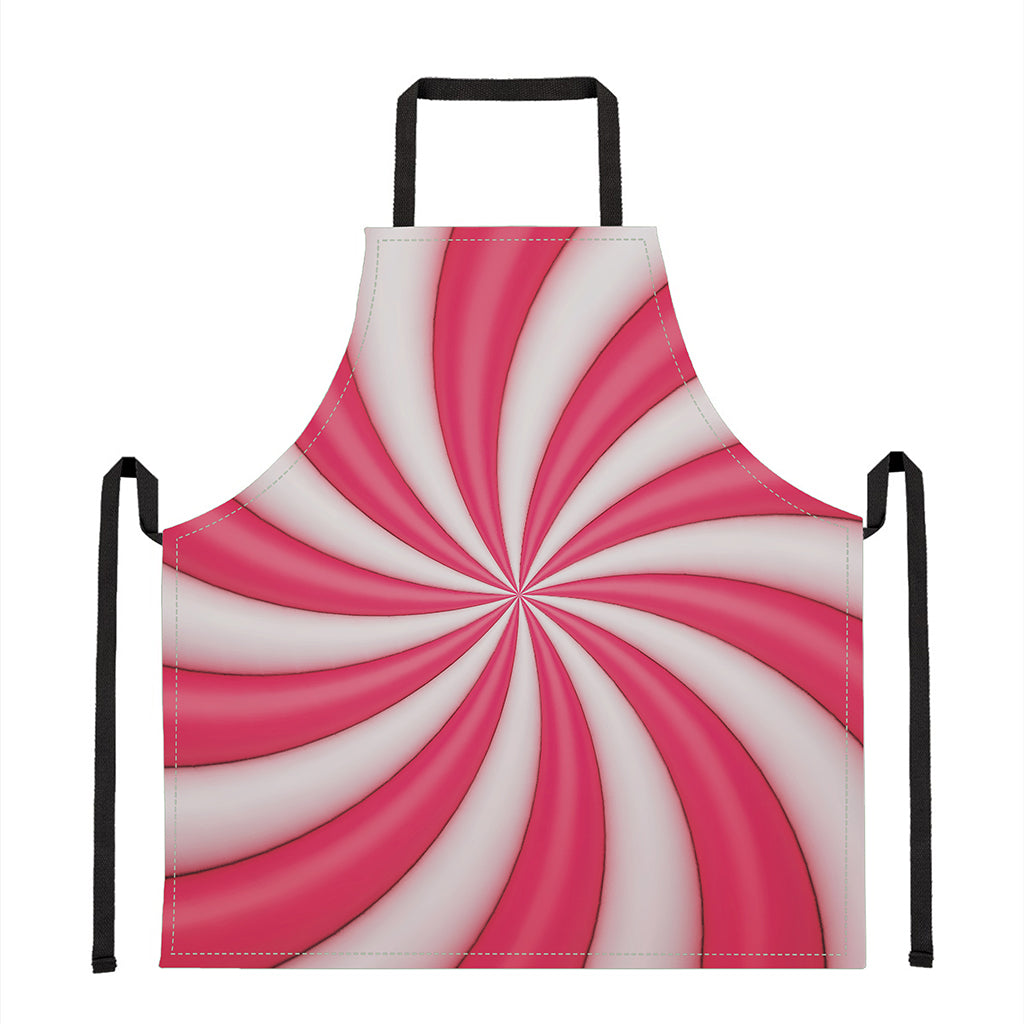 Pink Swirl Candy Print Apron