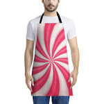 Pink Swirl Candy Print Apron