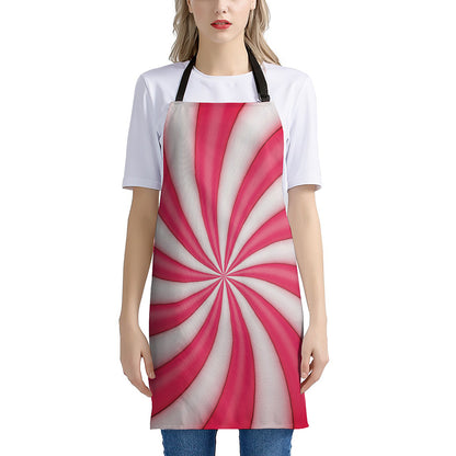 Pink Swirl Candy Print Apron