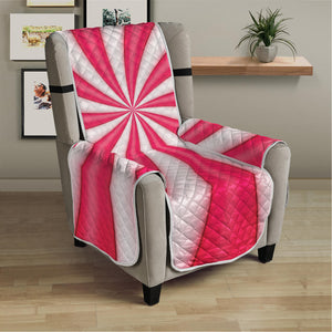 Pink Swirl Candy Print Armchair Protector