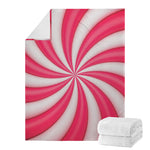 Pink Swirl Candy Print Blanket