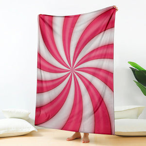 Pink Swirl Candy Print Blanket