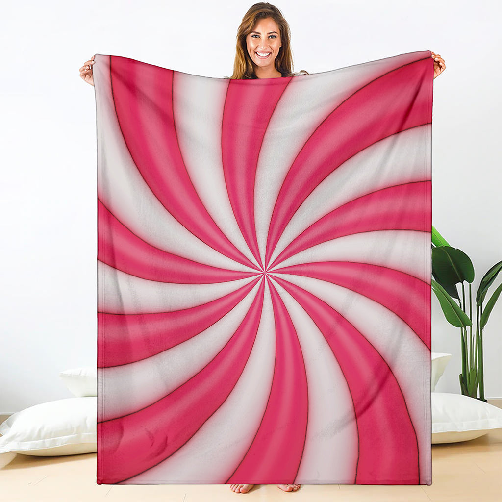 Pink Swirl Candy Print Blanket