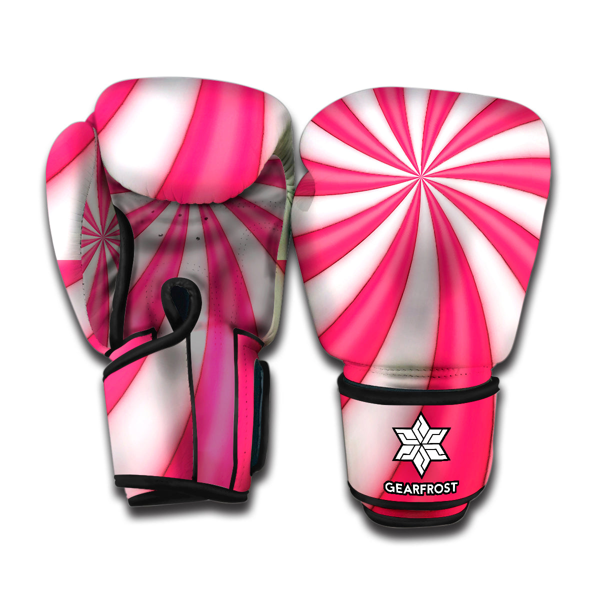 Pink Swirl Candy Print Boxing Gloves