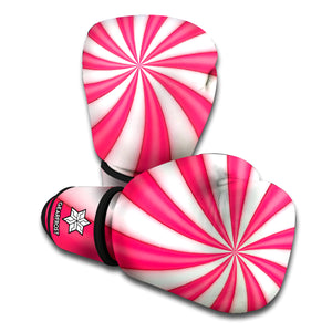 Pink Swirl Candy Print Boxing Gloves