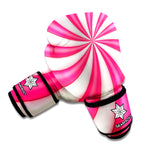 Pink Swirl Candy Print Boxing Gloves