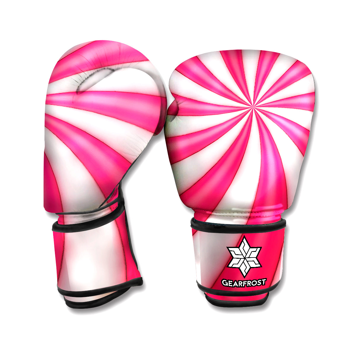 Pink Swirl Candy Print Boxing Gloves