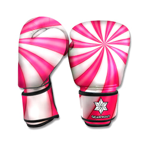 Pink Swirl Candy Print Boxing Gloves