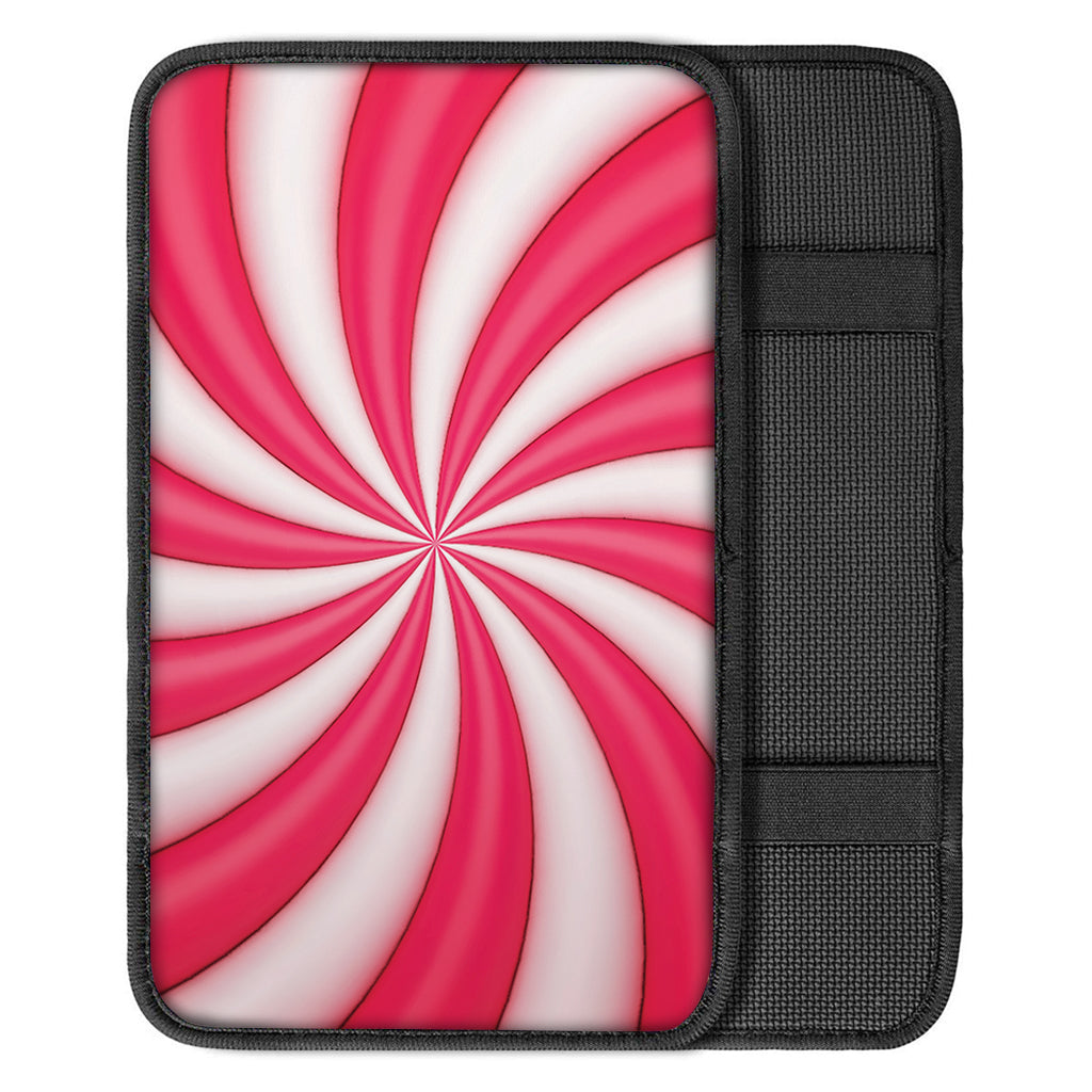 Pink Swirl Candy Print Car Center Console Cover