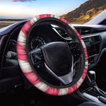 Pink Swirl Candy Print Car Steering Wheel Cover