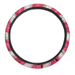 Pink Swirl Candy Print Car Steering Wheel Cover