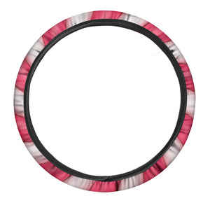 Pink Swirl Candy Print Car Steering Wheel Cover