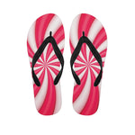 Pink Swirl Candy Print Flip Flops