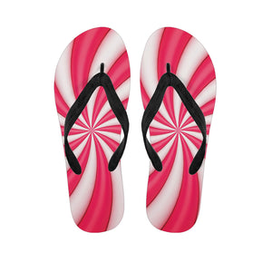 Pink Swirl Candy Print Flip Flops