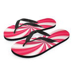 Pink Swirl Candy Print Flip Flops