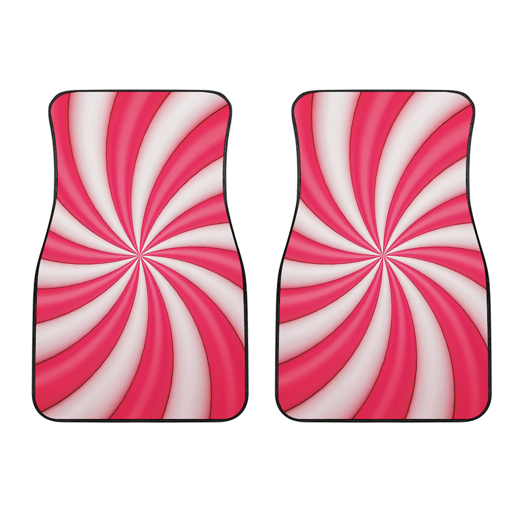 Pink Swirl Candy Print Front Car Floor Mats