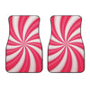 Pink Swirl Candy Print Front Car Floor Mats