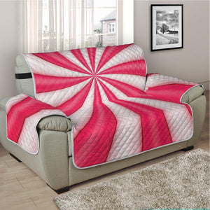 Pink Swirl Candy Print Half Sofa Protector