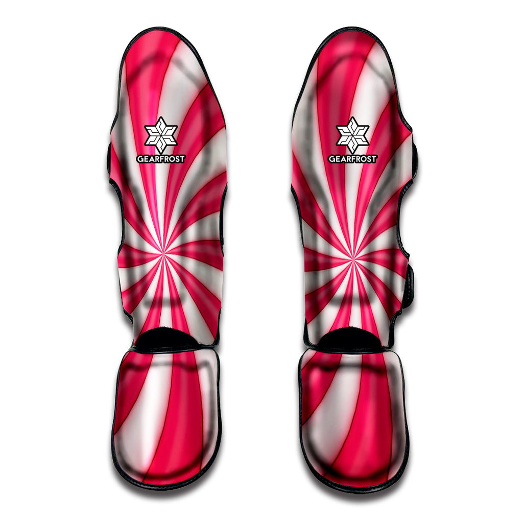 Pink Swirl Candy Print Muay Thai Shin Guard