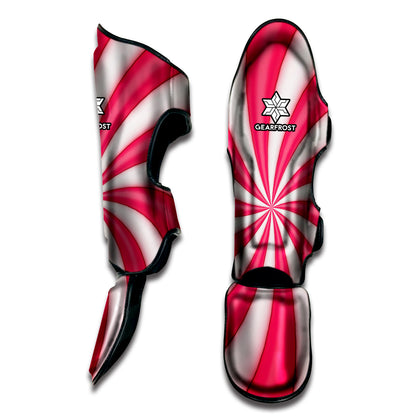 Pink Swirl Candy Print Muay Thai Shin Guard