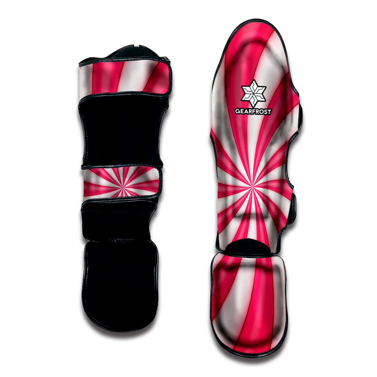 Pink Swirl Candy Print Muay Thai Shin Guard