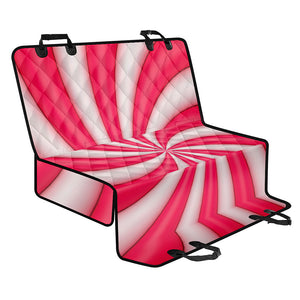 Pink Swirl Candy Print Pet Car Back Seat Cover