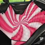 Pink Swirl Candy Print Pet Car Back Seat Cover